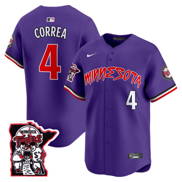 Men's Minnesota Twins Shaking Hands Patch Vapor Premier Limited Jersey - All Stitched - Image 7