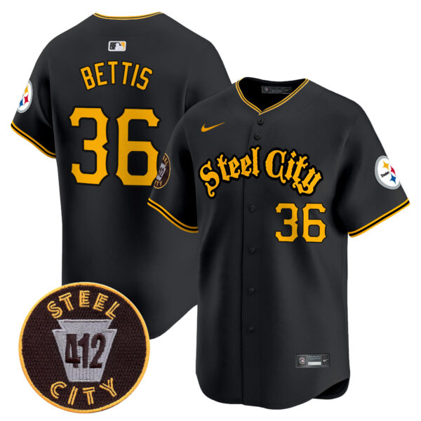 Men's Steelers 412 Patch Vapor Premier Limited Jersey - All Stitched - Image 7