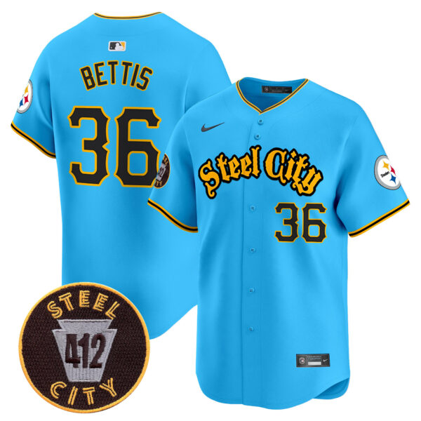 Men's Steelers 412 Patch Vapor Premier Limited Jersey - All Stitched - Image 39