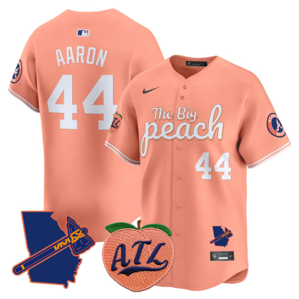 Men's Atlanta Braves The Big Peach Vapor Premier Limited Jersey - All Stitched - Image 9