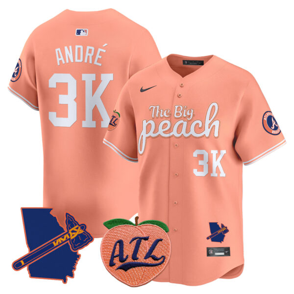 Men's Atlanta Braves The Big Peach Vapor Premier Limited Jersey - All Stitched - Image 4