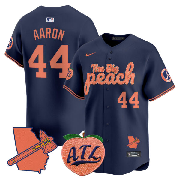 Men's Atlanta Braves The Big Peach Vapor Premier Limited Jersey - All Stitched - Image 39