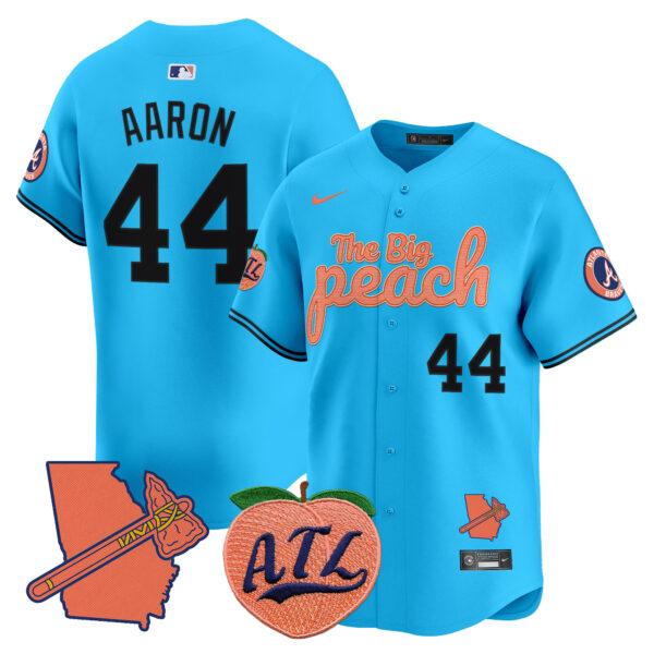 Men's Atlanta Braves The Big Peach Vapor Premier Limited Jersey - All Stitched - Image 49