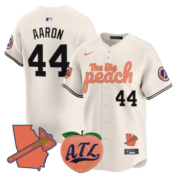 Men's Atlanta Braves The Big Peach Vapor Premier Limited Jersey - All Stitched - Image 19