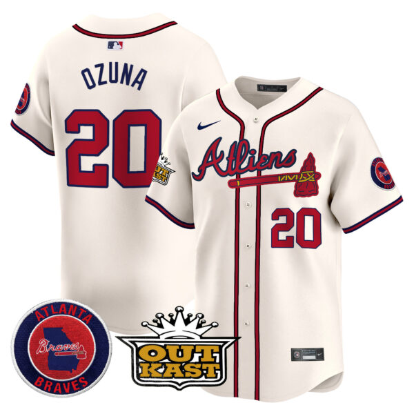 Men's Atlanta Braves Atliens Vapor Premier Limited Jersey V4 - All Stitched - Image 10