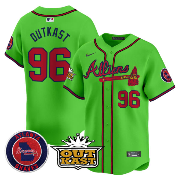 Men's Atlanta Braves Atliens Vapor Premier Limited Jersey V4 - All Stitched - Image 25
