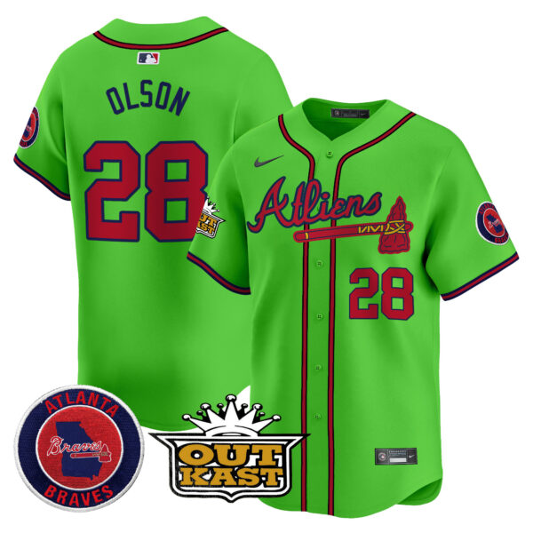 Men's Atlanta Braves Atliens Vapor Premier Limited Jersey V4 - All Stitched - Image 28