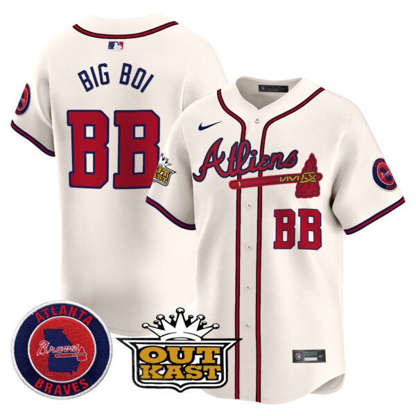 Men's Atlanta Braves Atliens Vapor Premier Limited Jersey V4 - All Stitched - Image 8