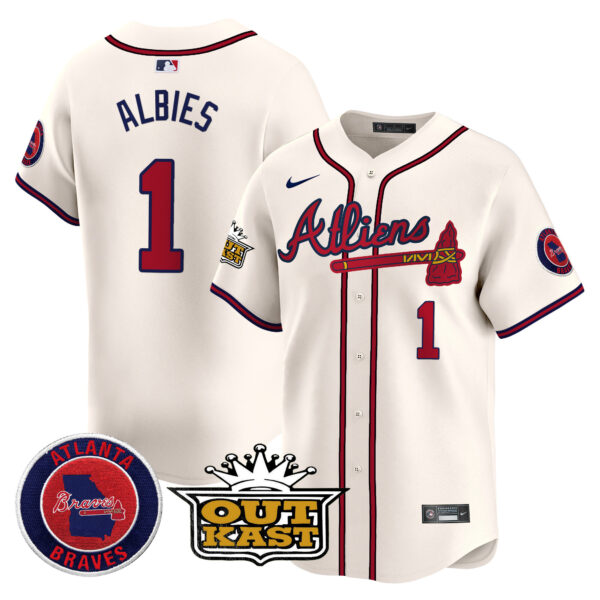 Men's Atlanta Braves Atliens Vapor Premier Limited Jersey V4 - All Stitched - Image 7