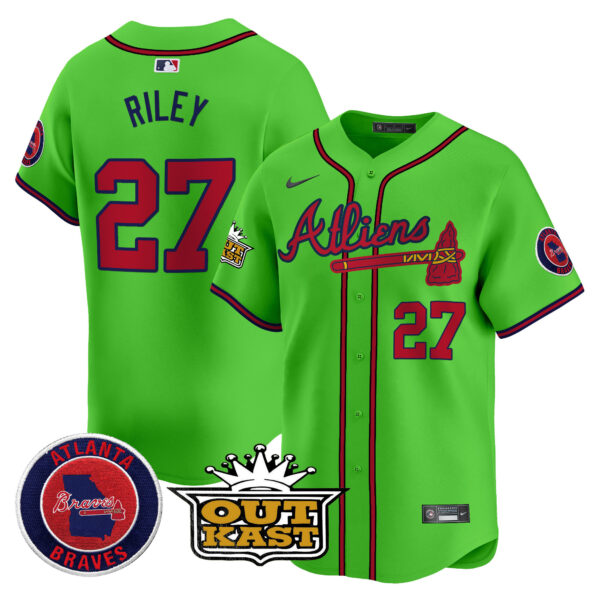 Men's Atlanta Braves Atliens Vapor Premier Limited Jersey V4 - All Stitched - Image 24