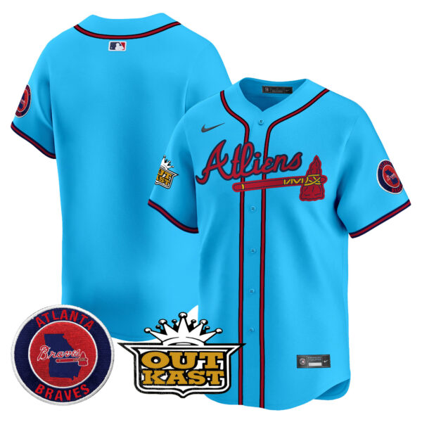 Men's Atlanta Braves Atliens Vapor Premier Limited Jersey V4 - All Stitched - Image 22
