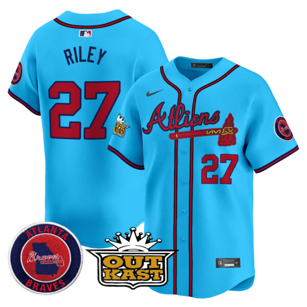 Men's Atlanta Braves Atliens Vapor Premier Limited Jersey V4 - All Stitched - Image 13