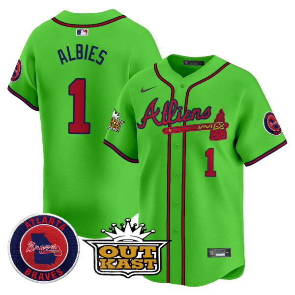 Men's Atlanta Braves Atliens Vapor Premier Limited Jersey V4 - All Stitched - Image 29