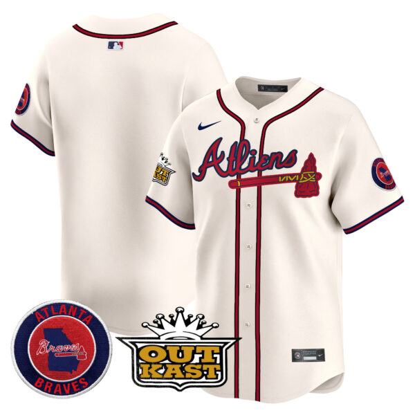 Men's Atlanta Braves Atliens Vapor Premier Limited Jersey V4 - All Stitched - Image 11