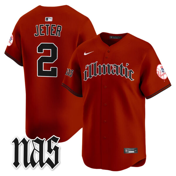 Men's New York Yankees Nas Illmatic Vapor Premier Limited Jersey - All Stitched - Image 14