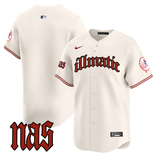 Men's New York Yankees Nas Illmatic Vapor Premier Limited Jersey - All Stitched - Image 9