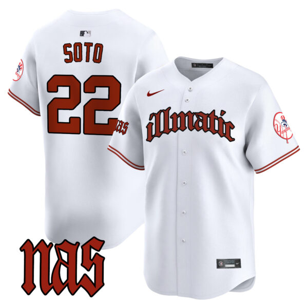 Men's New York Yankees Nas Illmatic Vapor Premier Limited Jersey - All Stitched - Image 25