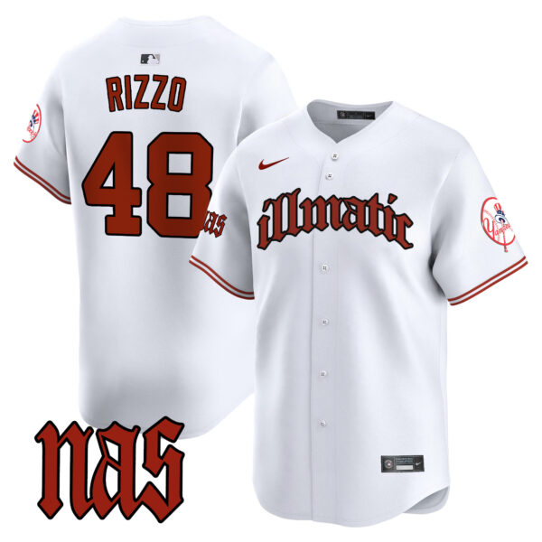 Men's New York Yankees Nas Illmatic Vapor Premier Limited Jersey - All Stitched - Image 26