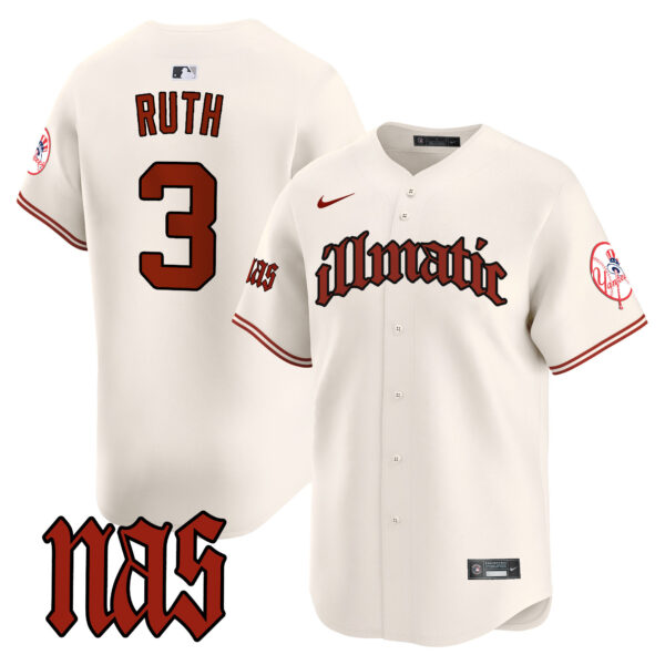 Men's New York Yankees Nas Illmatic Vapor Premier Limited Jersey - All Stitched - Image 4