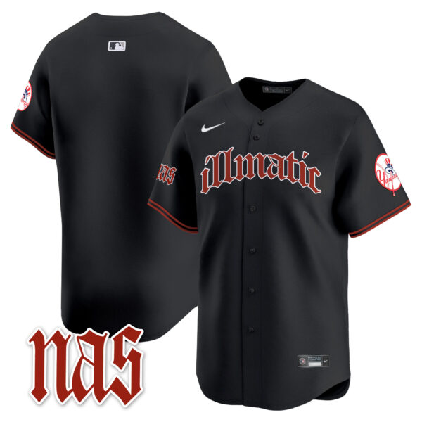Men's New York Yankees Nas Illmatic Vapor Premier Limited Jersey - All Stitched - Image 36