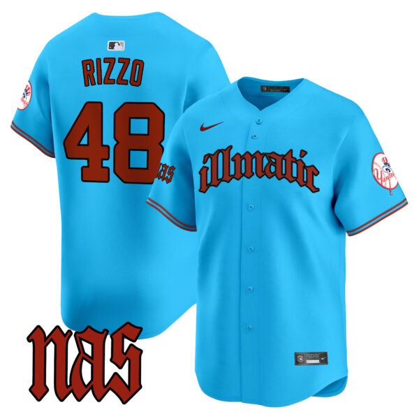Men's New York Yankees Nas Illmatic Vapor Premier Limited Jersey - All Stitched - Image 44