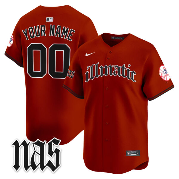 New York Yankees Nas Illmatic Vapor Premier Limited Custom Jersey - All Stitched - Image 2