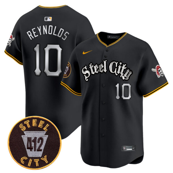 Men's Pittsburgh Pirates 412 Patch Vapor Premier Limited Jersey V2 - All Stitched - Image 8