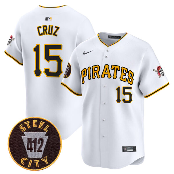 Men's Pittsburgh Pirates 412 Patch Vapor Premier Limited Jersey V3 - All Stitched - Image 3