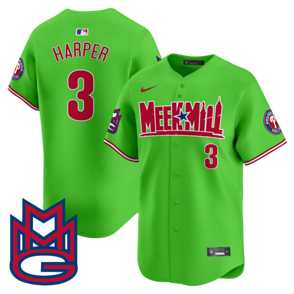 Men's Phillies Meek Mill Vapor Premier Limited Jersey - All Stitched - Image 11