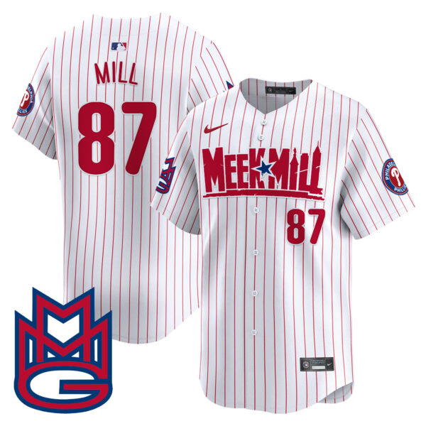 Men's Phillies Meek Mill Vapor Premier Limited Jersey - All Stitched - Image 28