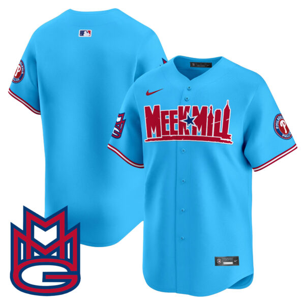 Men's Phillies Meek Mill Vapor Premier Limited Jersey - All Stitched - Image 54