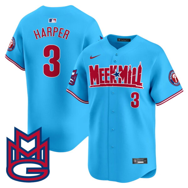 Men's Phillies Meek Mill Vapor Premier Limited Jersey - All Stitched - Image 47