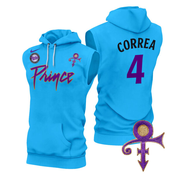 Men's Minnesota Twins Prince Patch Sleeveless Hoodie - All Stitched - Image 35