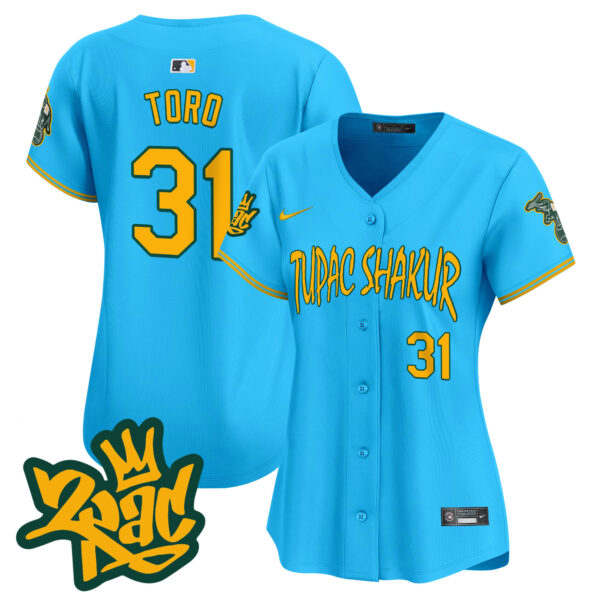 Women's Oakland Athletics Tupac Shakur Vapor Premier Limited Jersey - All Stitched - Image 36
