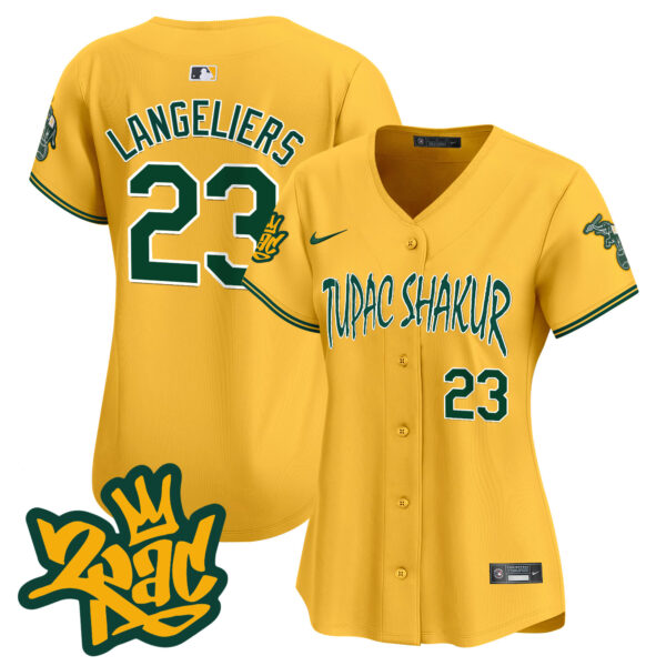 Women's Oakland Athletics Tupac Shakur Vapor Premier Limited Jersey - All Stitched - Image 29