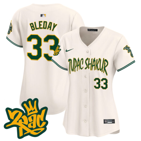 Women's Oakland Athletics Tupac Shakur Vapor Premier Limited Jersey - All Stitched - Image 3