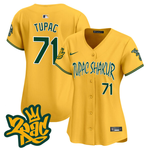 Women's Oakland Athletics Tupac Shakur Vapor Premier Limited Jersey - All Stitched - Image 25