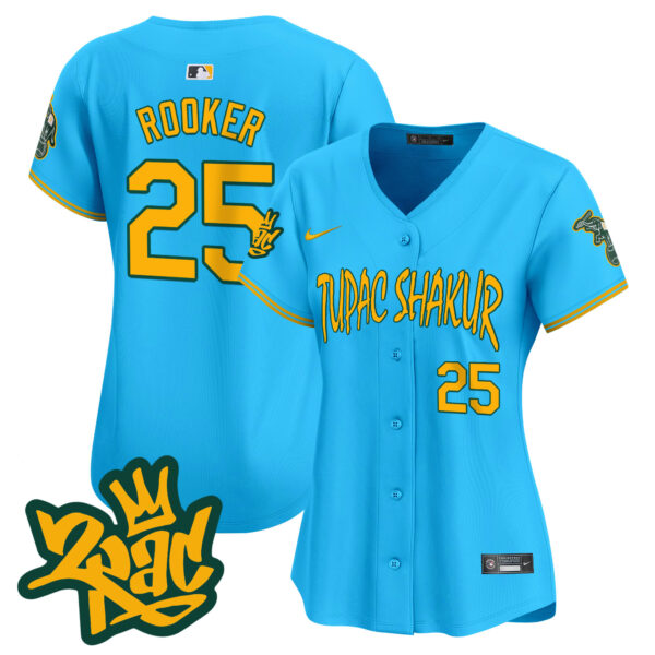 Women's Oakland Athletics Tupac Shakur Vapor Premier Limited Jersey - All Stitched - Image 34