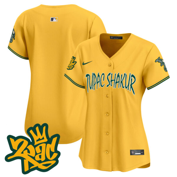 Women's Oakland Athletics Tupac Shakur Vapor Premier Limited Jersey - All Stitched - Image 32