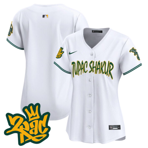 Women's Oakland Athletics Tupac Shakur Vapor Premier Limited Jersey - All Stitched - Image 24