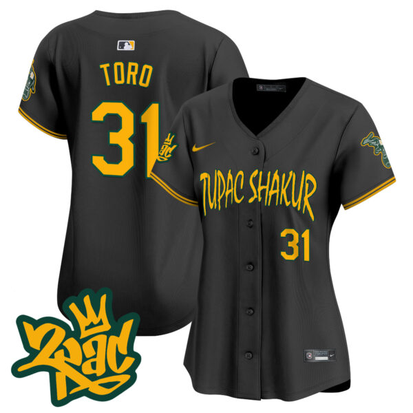 Women's Oakland Athletics Tupac Shakur Vapor Premier Limited Jersey - All Stitched - Image 44