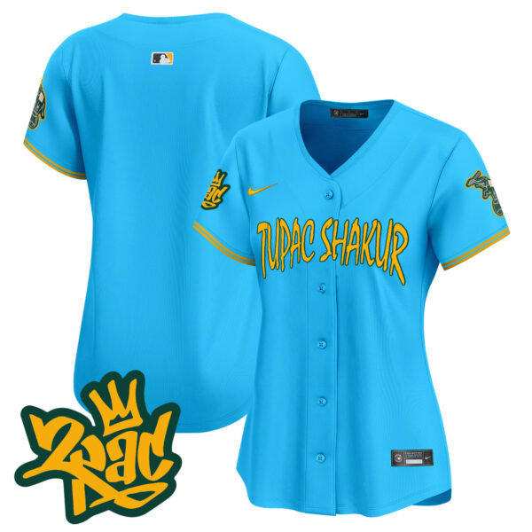 Women's Oakland Athletics Tupac Shakur Vapor Premier Limited Jersey - All Stitched - Image 40