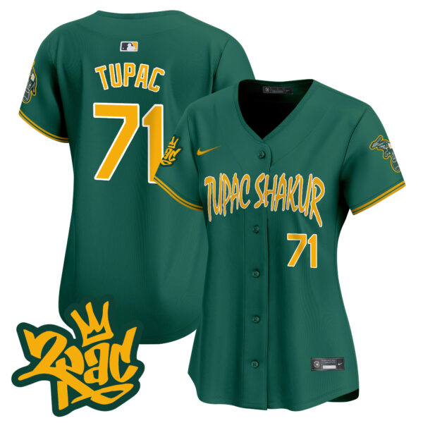 Women's Oakland Athletics Tupac Shakur Vapor Premier Limited Jersey - All Stitched - Image 9