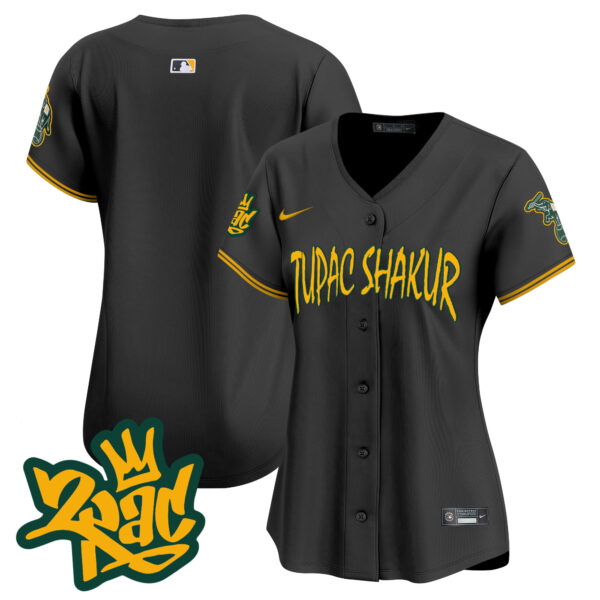 Women's Oakland Athletics Tupac Shakur Vapor Premier Limited Jersey - All Stitched - Image 48