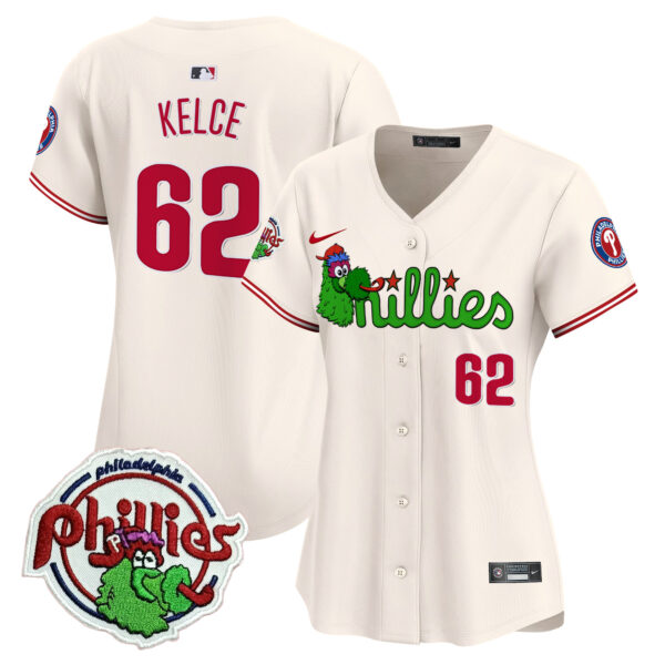 Women's Phillies Phanatic Patch Vapor Premier Limited Jersey V3- All Stitched - Image 24