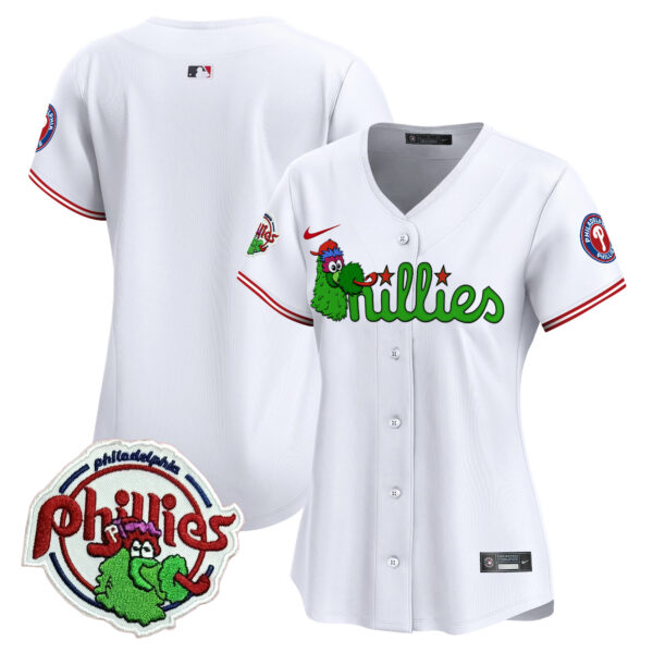 Women's Phillies Phanatic Patch Vapor Premier Limited Jersey V3- All Stitched - Image 9