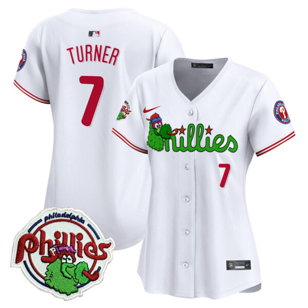 Women's Phillies Phanatic Patch Vapor Premier Limited Jersey V3- All Stitched - Image 3