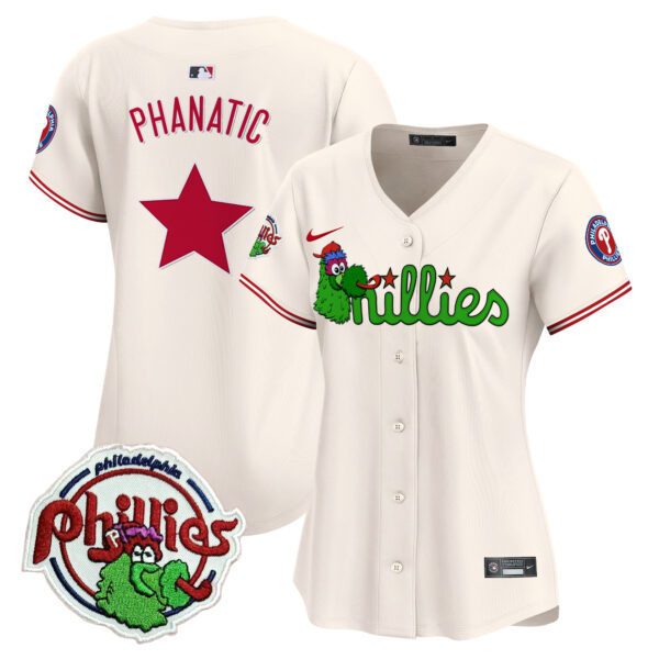 Women's Phillies Phanatic Patch Vapor Premier Limited Jersey V3- All Stitched - Image 26