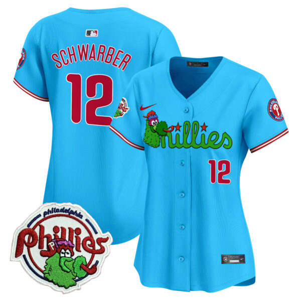 Women's Phillies Phanatic Patch Vapor Premier Limited Jersey V3- All Stitched - Image 52