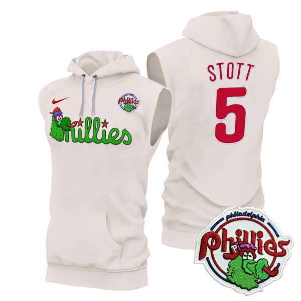 Men's Phillies Phanatic Patch Sleeveless Hoodie V2 - All Stitched - Image 21